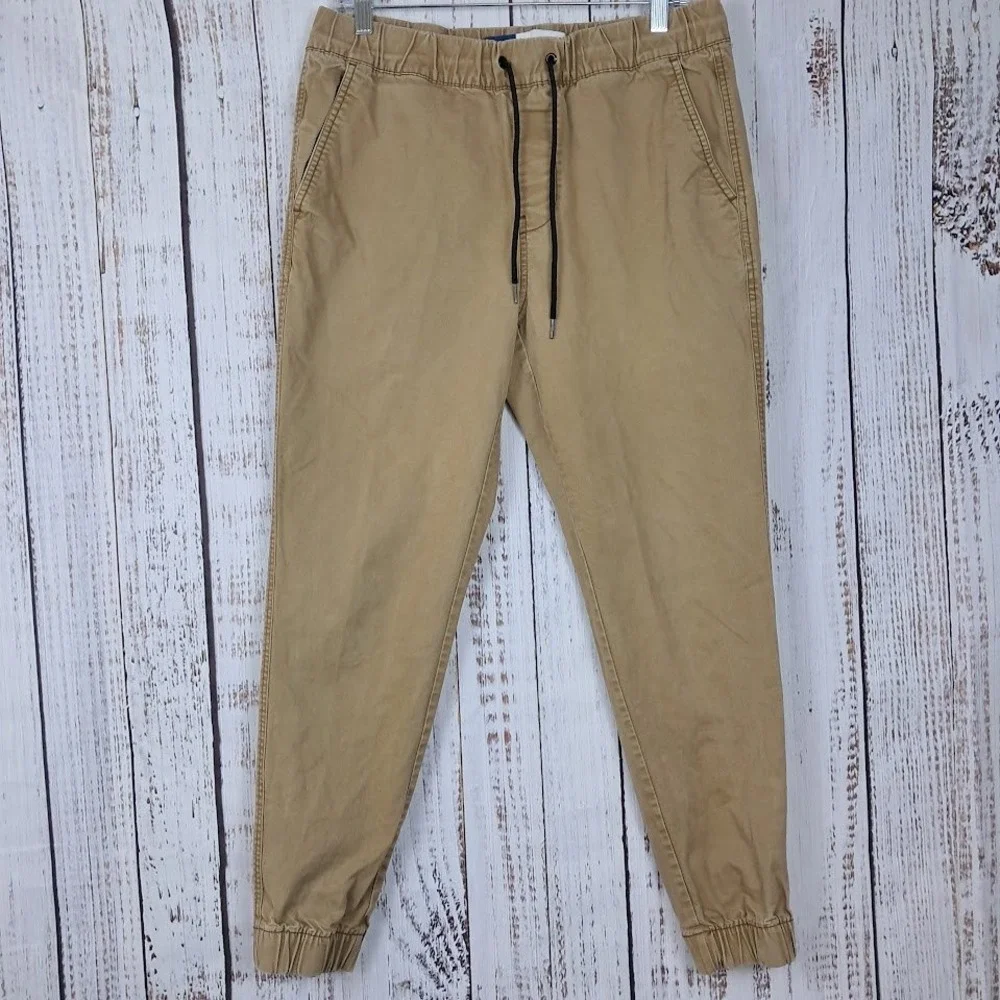 OLD NAVY Men's M Modern Jogger Pants Built-In‎ Flex Khaki Drawstring